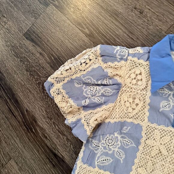 Sofie the Label Sydney Blue Knit Patchwork Mini Dress - Picture 2 of 8